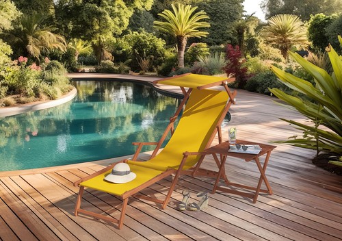 Sedia sdraio legno - in,